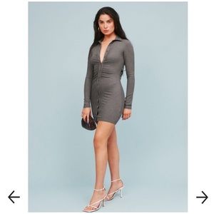 Reformation Amy Knit Dress in Gray Size XS